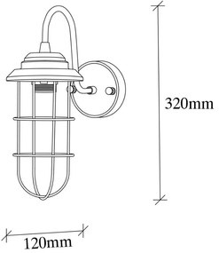 Nástěnná lampa Mahoni zlatá