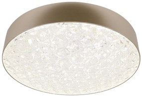 CLX LED stropné osvetlenie SARNO, 24W, teplá biela-studená biela, 38,5 cm, okrúhle, zlaté