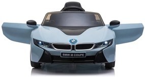 RAMIZ ELEKTRICKÉ AUTÍČKO BMW i8 - NELAKOVANÉ - MODRÉ - 2x35W MOTOR - 1x12V4,5Ah - BATÉRIA - 2021