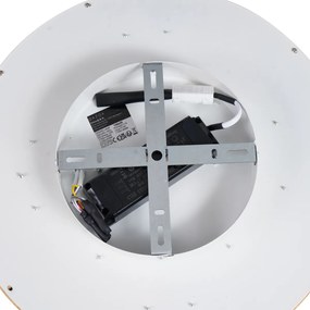 Škandinávske stropné svietidlo Drevo 40cm vrátane LED stmievateľné - Pecker
