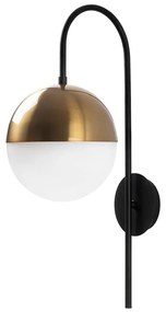 Nástenné svietidlo v čierno-zlatej farbe ø 20 cm Bastos – Opviq lights