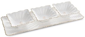 DEKORAČNÝ KERAMICKÝ PODNOS GAIA 42X16X2 CM KRÉMOVÁ
