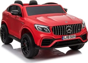 LEAN CARS Elektrické autíčko Mercedes GLC 63S LED MP3 červené lakované