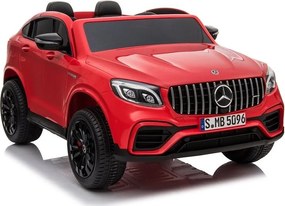LEAN CARS Elektrické autíčko Mercedes GLC 63S LED MP3 červené lakované