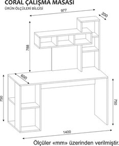 Pracovný stôl Coral White and Cardoba