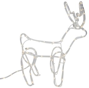 Vianočná stojaca lampa Sob so sánkami 116 cm vrátane LED s časovačom IP44 - Sori