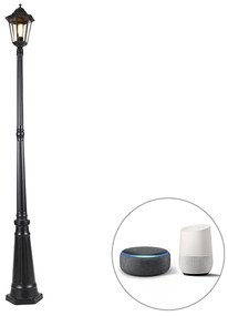 Inteligentná vonkajšia lampa čierna 200 cm IP44 vrátane Wifi ST64 - Havana