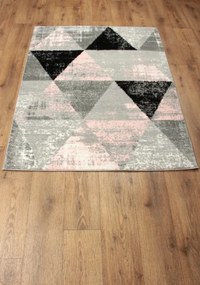 Koberec SLIM 8022 svetloružový / svetlosivý