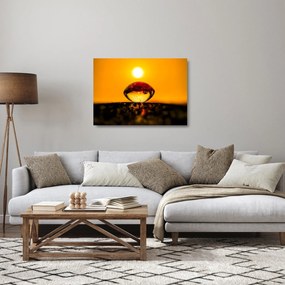 Sklenený obraz sklenené kvapky (70x50 cm)
