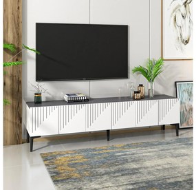 TV stolík/skrinka Kebati 3 (biela + antracit) . Vlastná spoľahlivá doprava až k Vám domov. 1095370