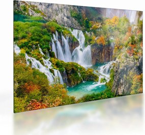 Sklenený obraz - Národný park Plitvické jazerá (70x50 cm)