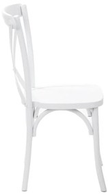Jedálenská stolička DREV biela 875736