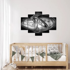 Obraz modernej sivej abstrakcie (150x105 cm)