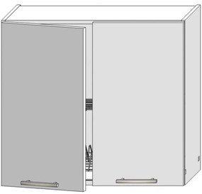 Skrinka do kuchyne Bono W80su Alu Biela Alaska/Biely