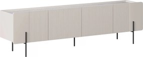 TV stolík Malmi 200 cm - kašmírová / crema bianca / čierna