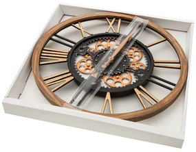 Dekorstudio Nástenné hodiny s rímskymi číslicami a ozubenými kolesami