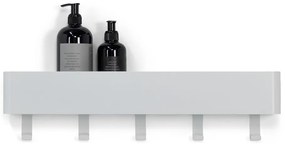 Biela nástenná oceľová kúpeľňová polička Multi – Spinder Design