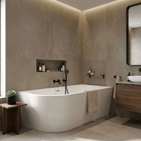 Rea Sydney, akrylátová rohová vaňa 170x80 cm, pravá, biela, REA-W6900