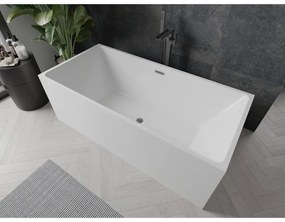 Mexen Nita, voľne stojaca vaňa 170 x 80 cm, biela, grafitový prepad, 52091708000-66