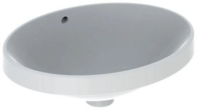 GEBERIT VariForm oválne zápustné umývadlo bez otvoru, s prepadom, 500 x 400 mm, biela, 500.708.01.2