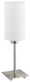 Eglo - LED  Stolná lampa TUNJA 1xE27/60W/230V 26,5 cm matný chróm/biela