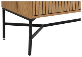 Nízka komoda v dekore duba v prírodnej farbe 180x70 cm Jaipur – Actona