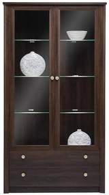 Vitrína Finezja F22 + LED čokoládová sonoma