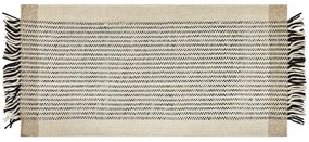 Vlnený koberec 80 x 150 cm béžová/čierna DIVARLI Beliani