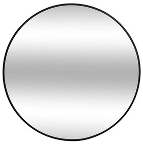 Atmosphera - Nástenné zrkadlo ALICE pr. 70 cm čierne