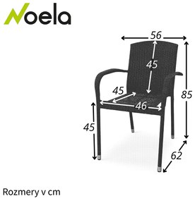 Noela Záhradná ratanová stolička Roma