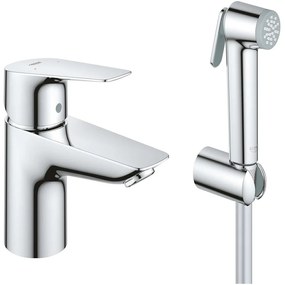 GROHE Start Edge páková umývadlová batéria s bidetovou sprškou a sprchovou hadicou 150 cm, bez odtokovej súpravy, výška výtoku 82 mm, chróm, 23773001