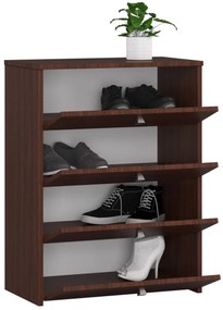 Skriňa na topánky Marienne 60 cm - 4 dvierka wenge