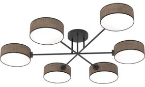 Prisadený luster MAGA 6xE14/10W/230V hnedý
