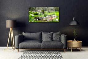 Skleneny obraz Zahra strom kvety príroda 140x70 cm