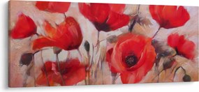 Obraz - Vlčie maky (120x50 cm)