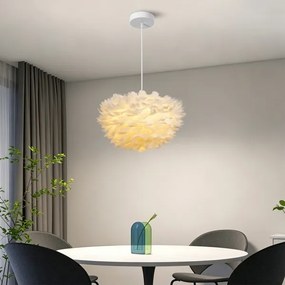 Brilagi - Luster na lanku FEATHER 3xE27/40W/230V pr. 40 cm biely