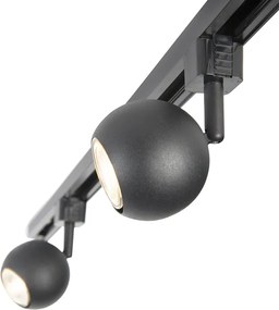 Moderný 1-fázový koľajnicový systém čierny 3-svetlo - Gissi