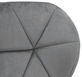 Bestent Jedálenská stolička zamatová tmavo šedá STONE
