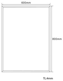 Aqualine Aqualine, Zrkadlo 60x80cm, s fazetou, bez uchytenia, 22496