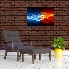 Sklenený obraz elektrického napätia (70x50 cm)