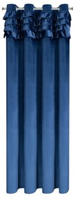 ZATEMŇOVACÍ ZÁVES NA KRÚŽKOCH ERIN 140X250 CM TMAVOMODRÁ