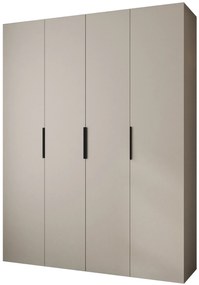 Šatníková skriňa 190 cm Carmela 40-4 (kašmír + čierna). Akcia -20%. Vlastná spoľahlivá doprava až k Vám domov. 1126671