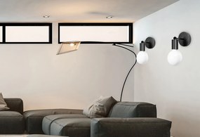 Toolight - kovová nástenná lampa E27 60W 392205, čierna, OSW-04016