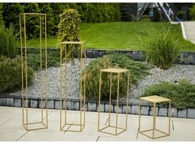 STOJAN NA KVETINÁČ SIMPLE 70X24X24 CM ZLATÁ
