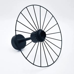 Luster na tyči MONTANA 1xE27/15W/230V pr. 30 cm čierna