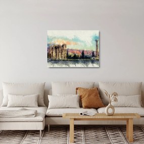 Sklenený obraz - Akropolis, Atény, Grécko (70x50 cm)