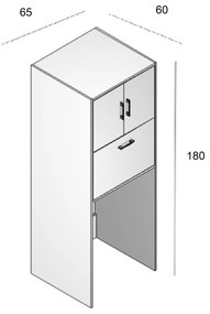 Sconto Skriňa nad práčku LAVANDE biela