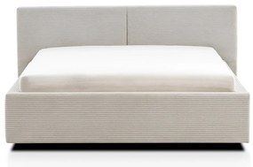 Béžová čalúnená dvojlôžková posteľ bez roštu 140x200 cm Cube – Meise Möbel