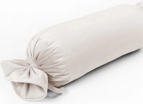 Biante Zamatový vankúš valec bonbon Velvet Prémium SVP-024 Krémovo biely 15x100 cm