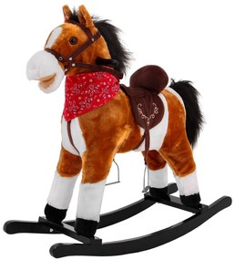 LEAN TOYS Hojdací koník Pony 74 cm - svetlo-hnedý